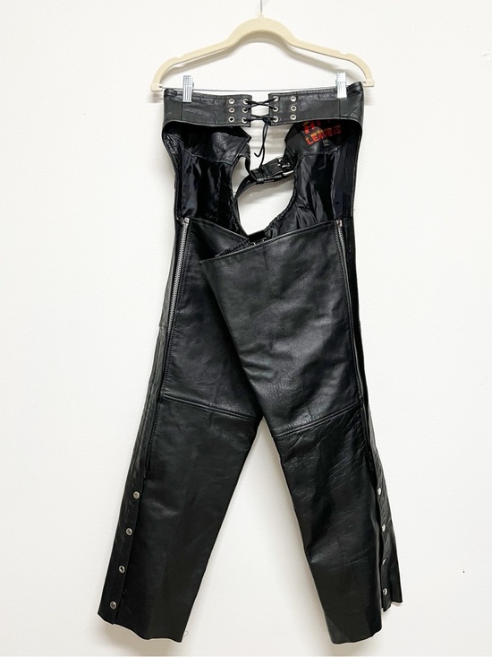 hot leathers Pants - Hot Leathers Unisex CHM1005 Black Motorcycle Biker Fully Lined Leather Chaps XL